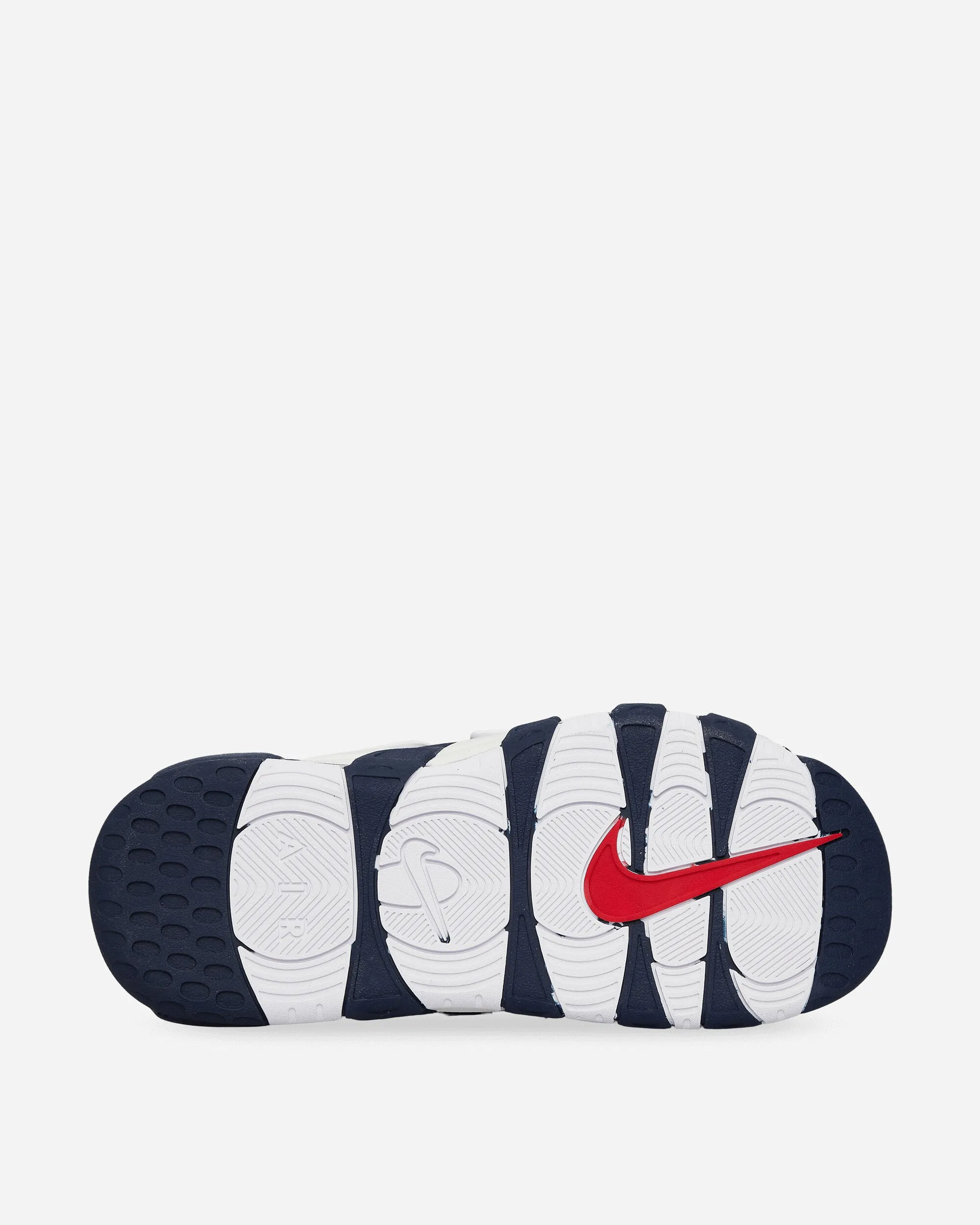 Air More Uptempo Slides Midnight Navy / University Red