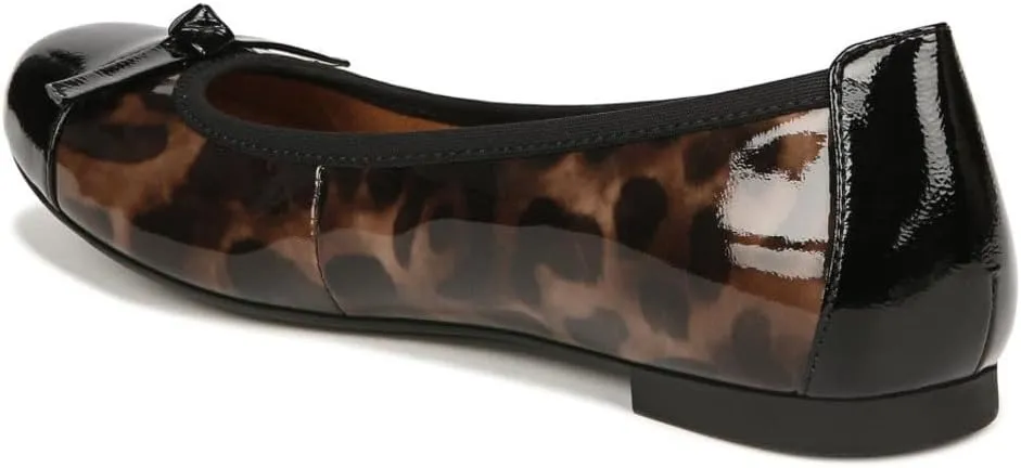 Amorie VIONIC ballet flats, Black/Leopard Patent