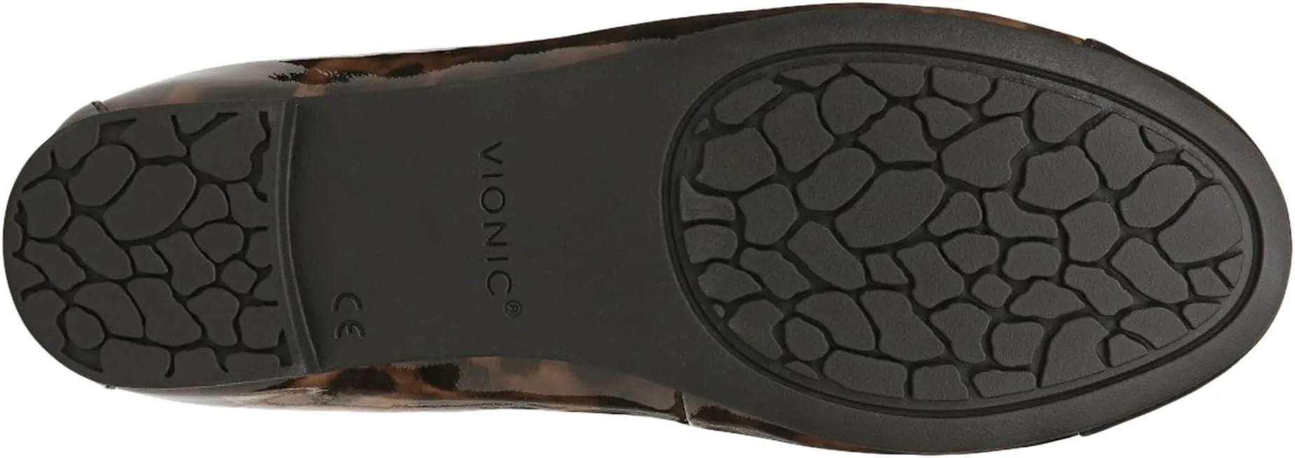 Amorie VIONIC ballet flats, Black/Leopard Patent