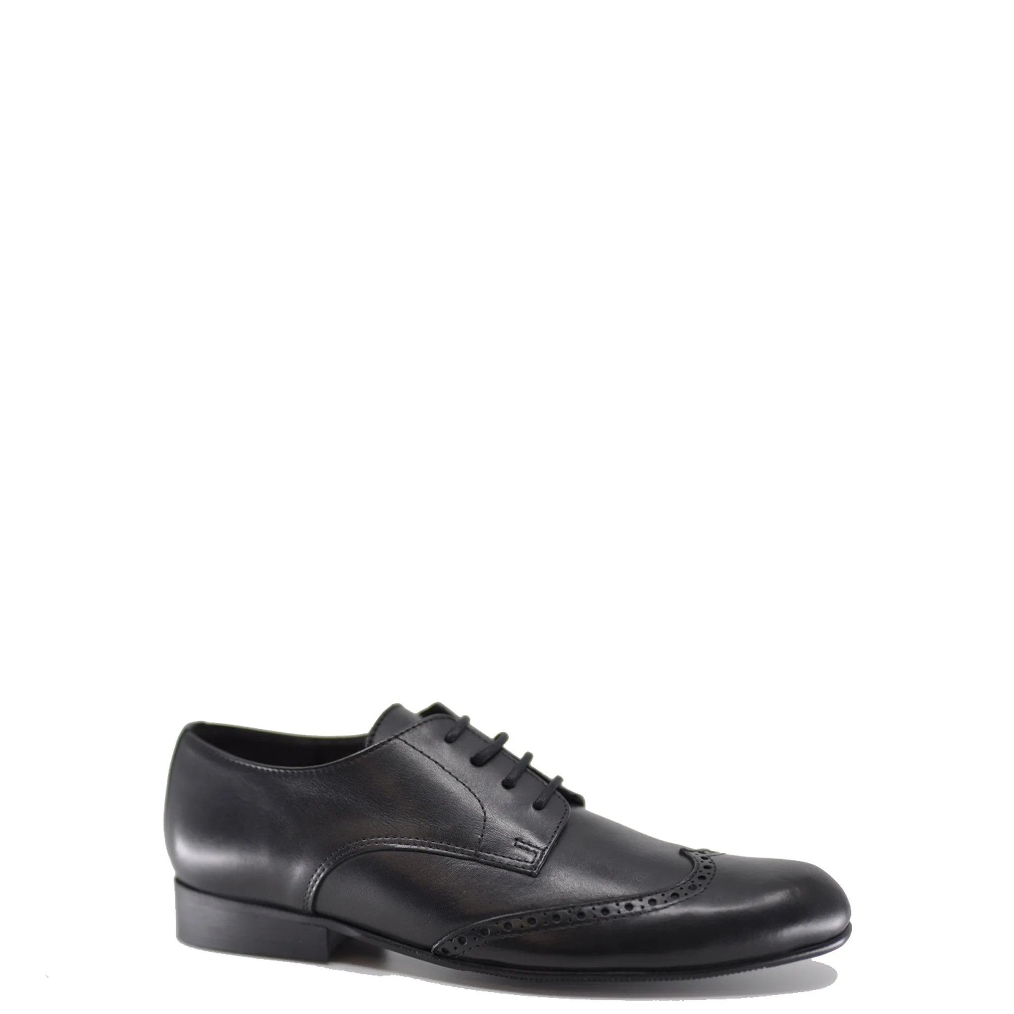 Atlanta Mocassin Black Wingtip Lace Up Shoe