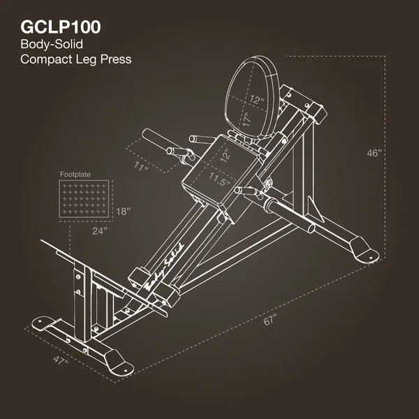 BODY-SOLID COMPACT LEG PRESS