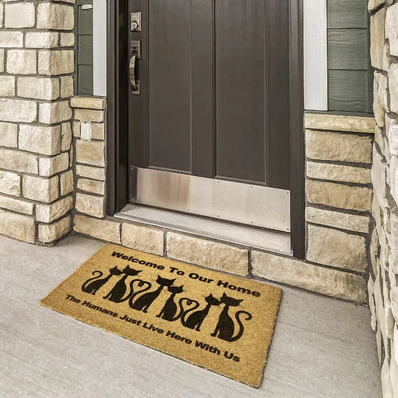 Cat Doormat - Humans Just Live Here With Us