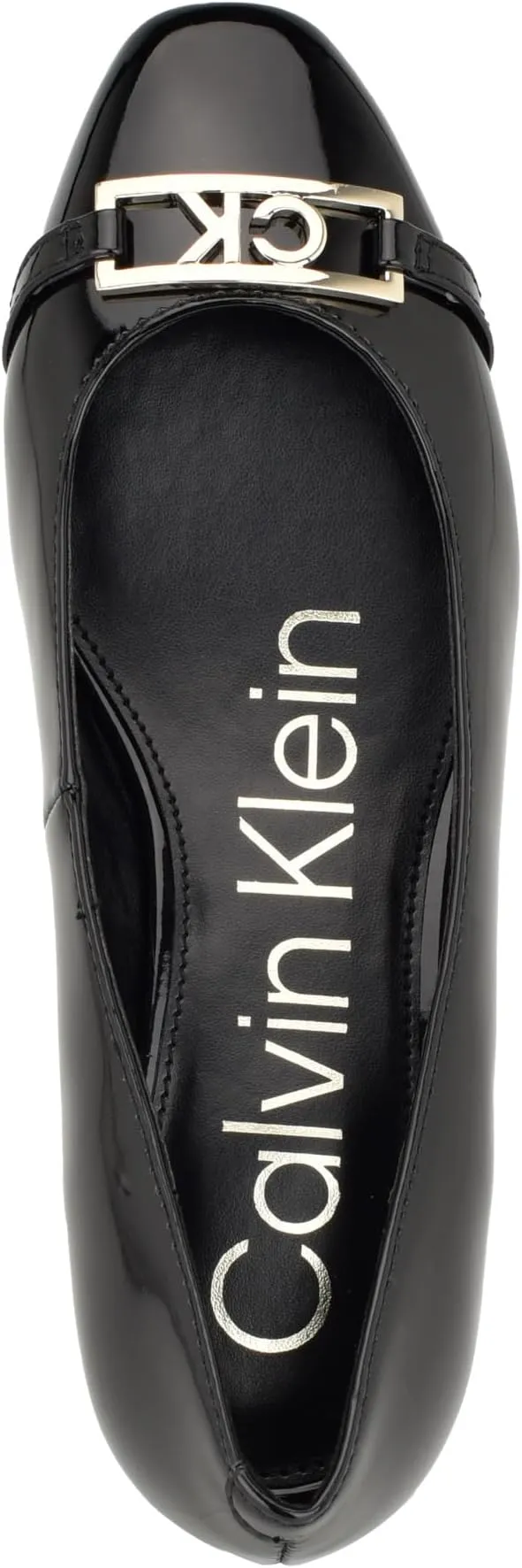 Cherish Calvin Klein Ballerinas, Black Patent