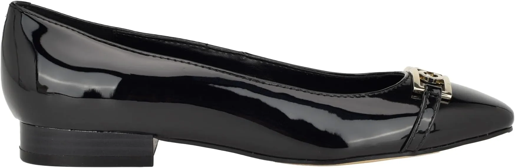 Cherish Calvin Klein Ballerinas, Black Patent