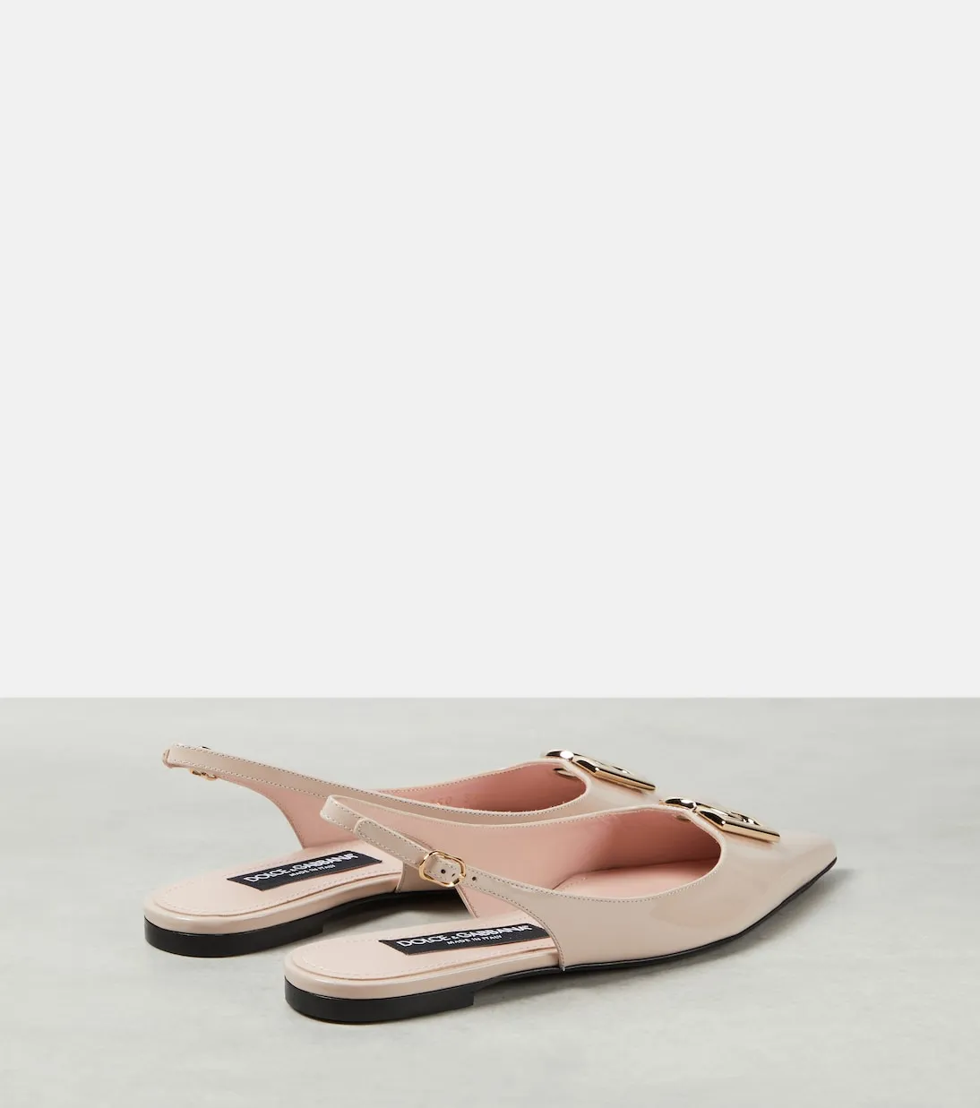 Dg patent leather slingback ballet flats Dolce&Gabbana pink