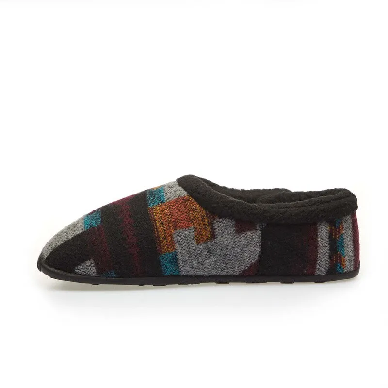 Ethan - Aztec Wine/Grey Pattern Men's Slippers