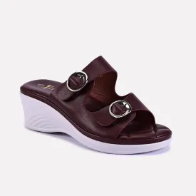 Georgina Maroon Casual Slippers 0412619