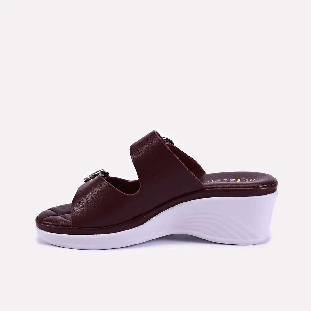 Georgina Maroon Casual Slippers 0412619