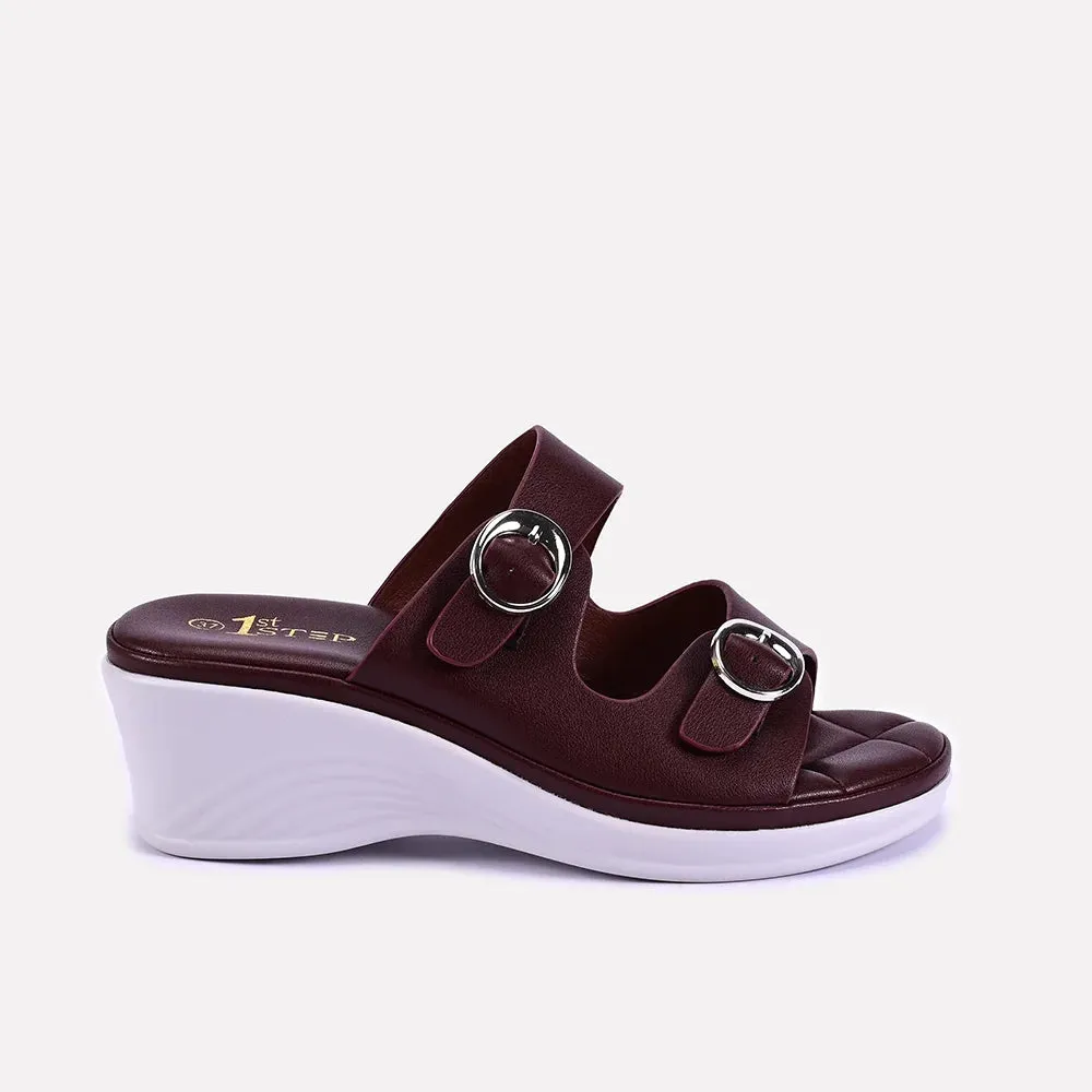 Georgina Maroon Casual Slippers 0412619