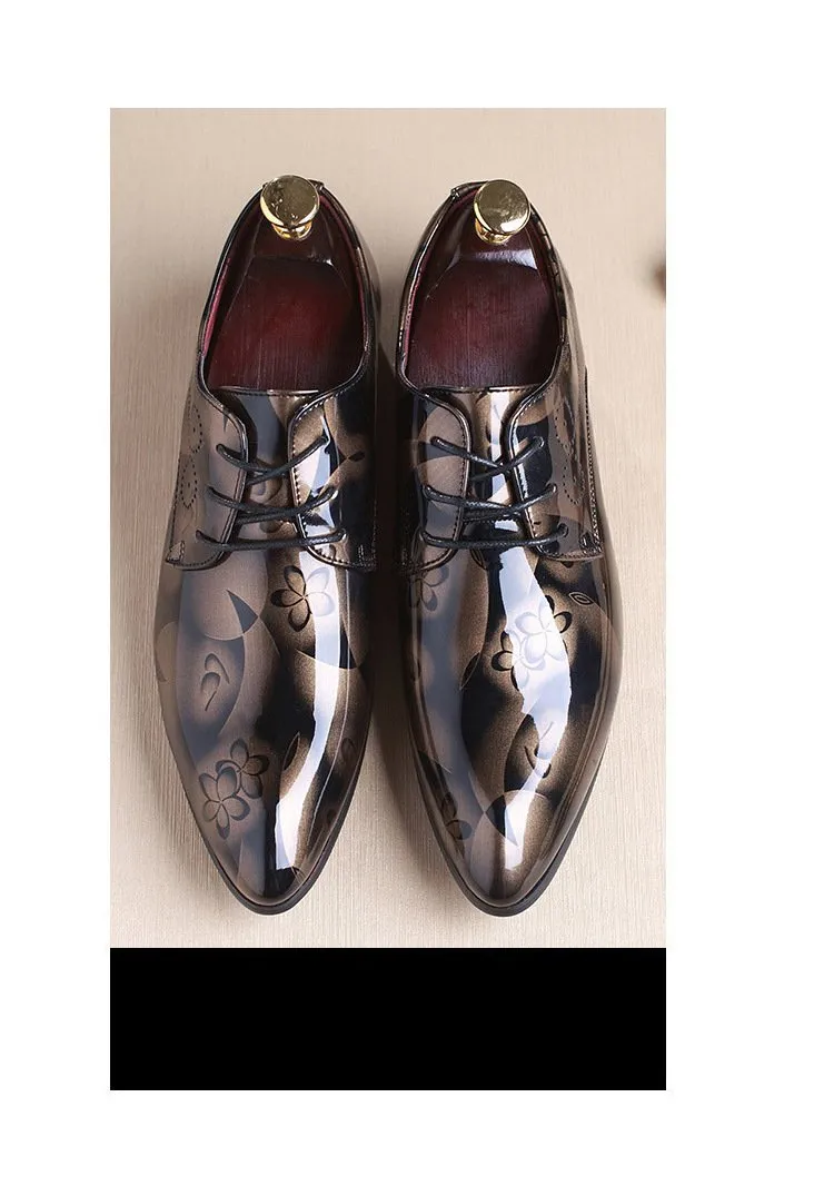 Italian gentleman groom derby business dress pointed scalp shoes