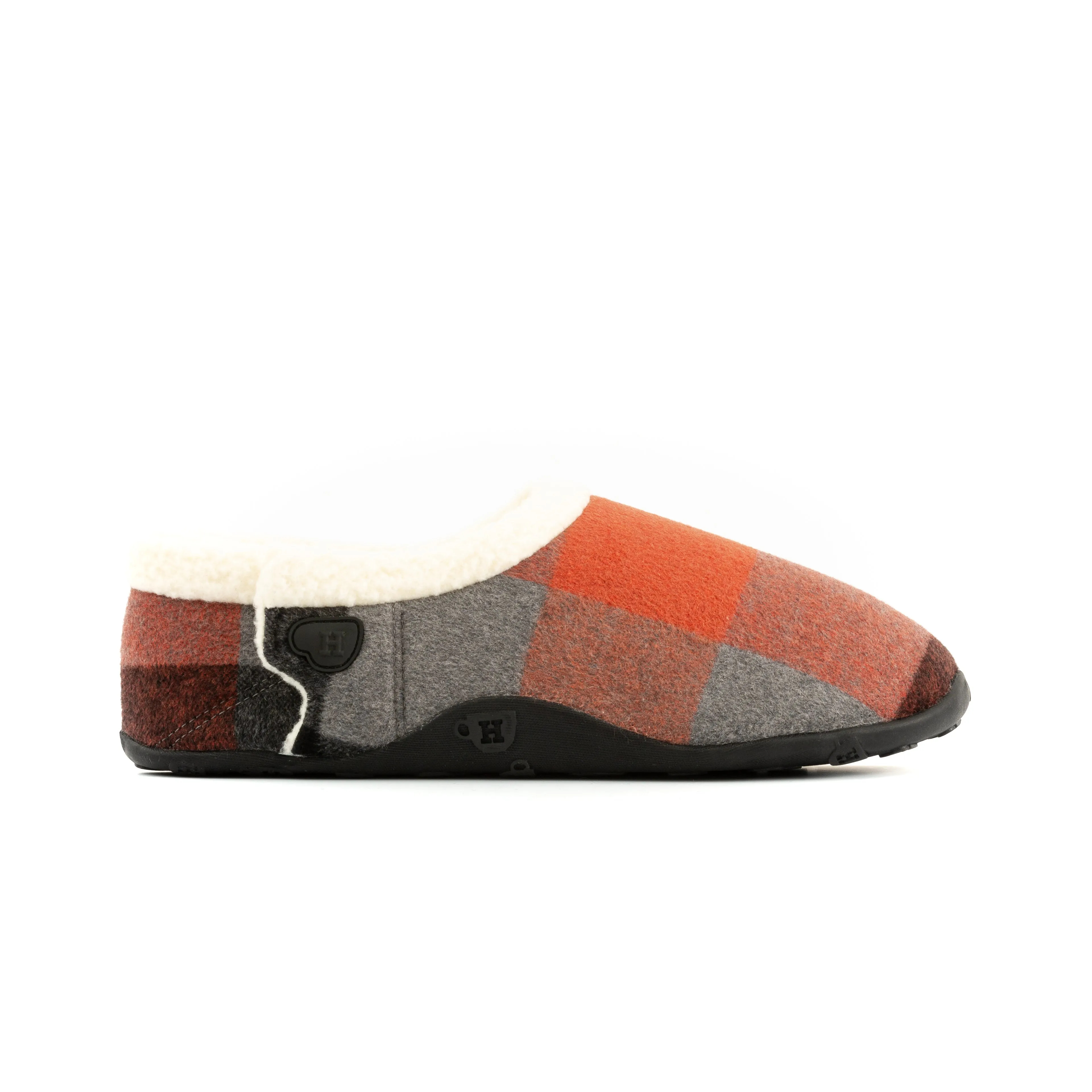 James - Orange & Grey Check Men's Slippers