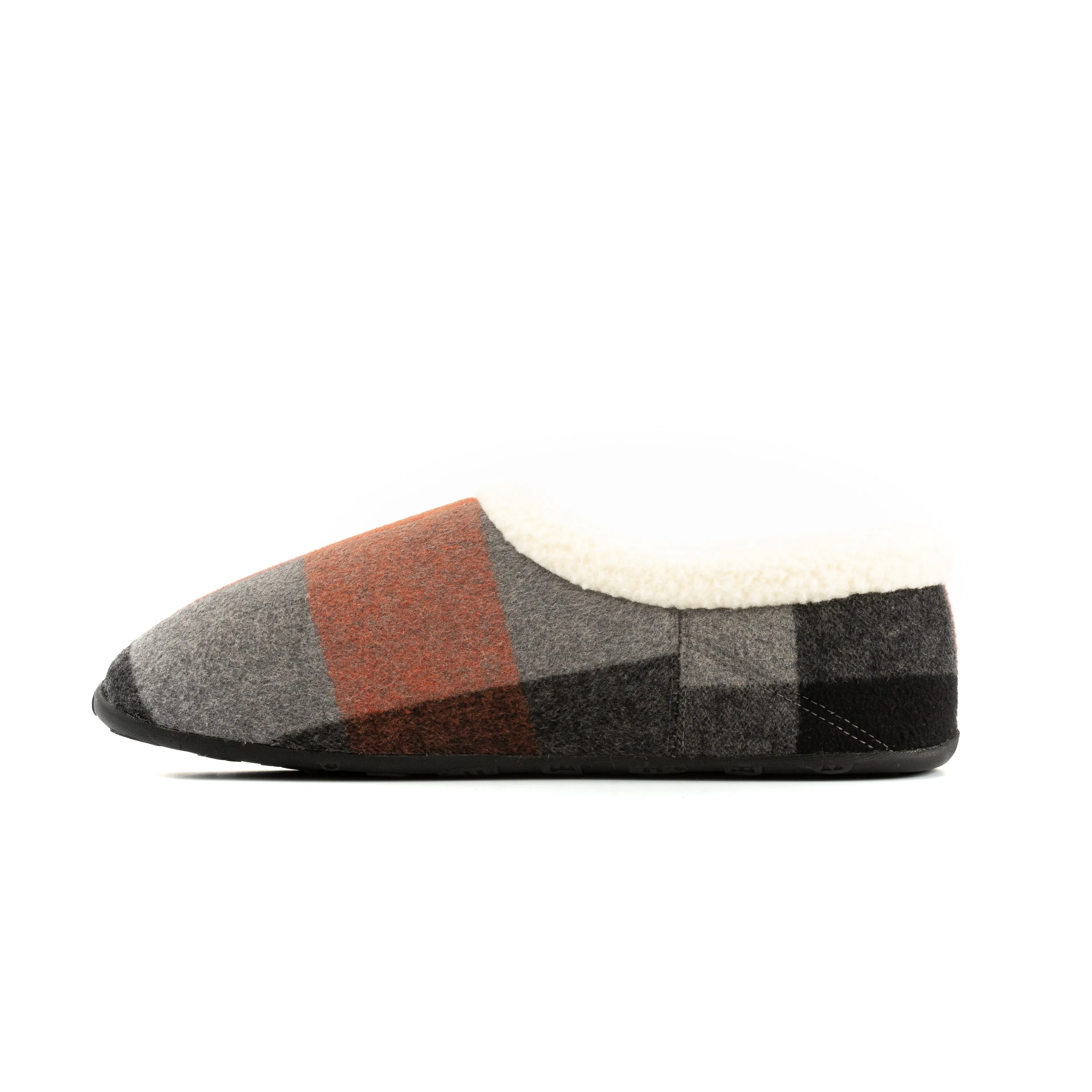 James - Orange & Grey Check Men's Slippers