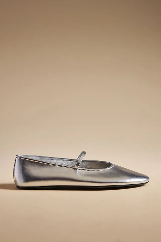 Jeffrey Campbell Dancerina ballerinas, silver