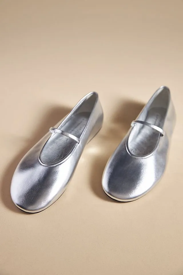 Jeffrey Campbell Dancerina ballerinas, silver