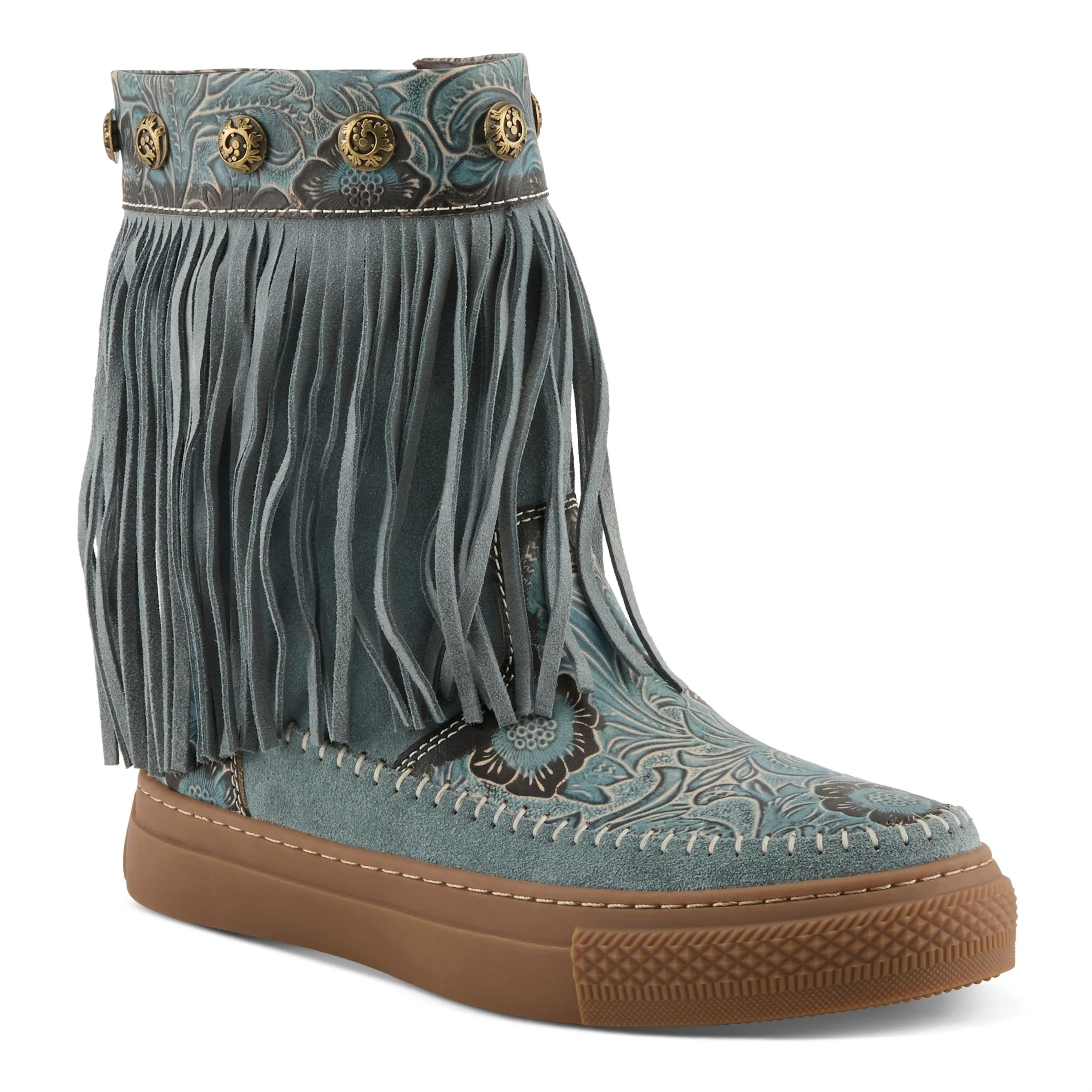 L'ARTISTE FRINGELY WESTERN MID CALF BOOTIE