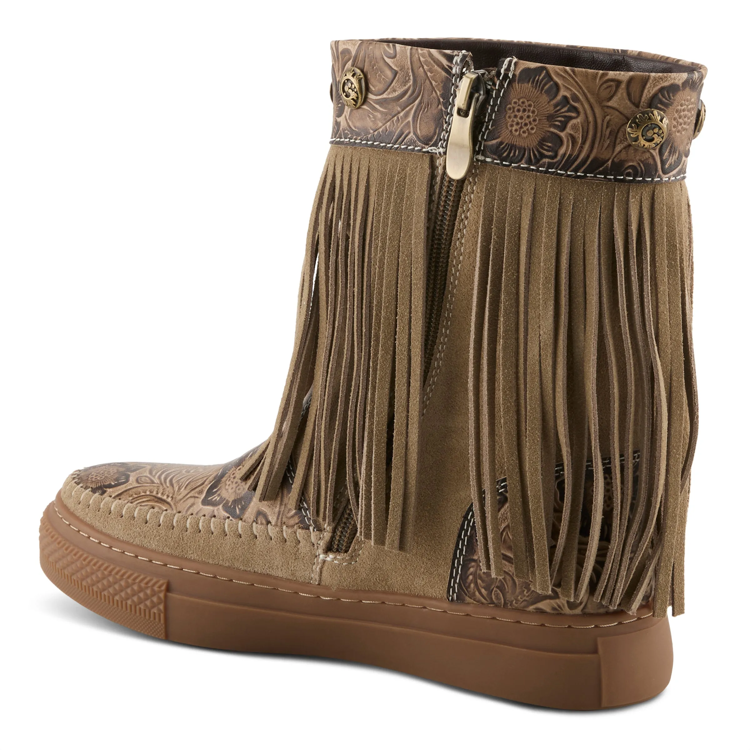 L'ARTISTE FRINGELY WESTERN MID CALF BOOTIE