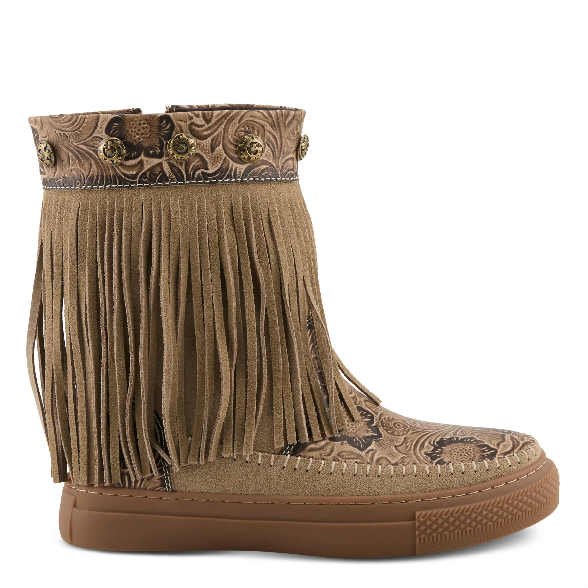 L'ARTISTE FRINGELY WESTERN MID CALF BOOTIE