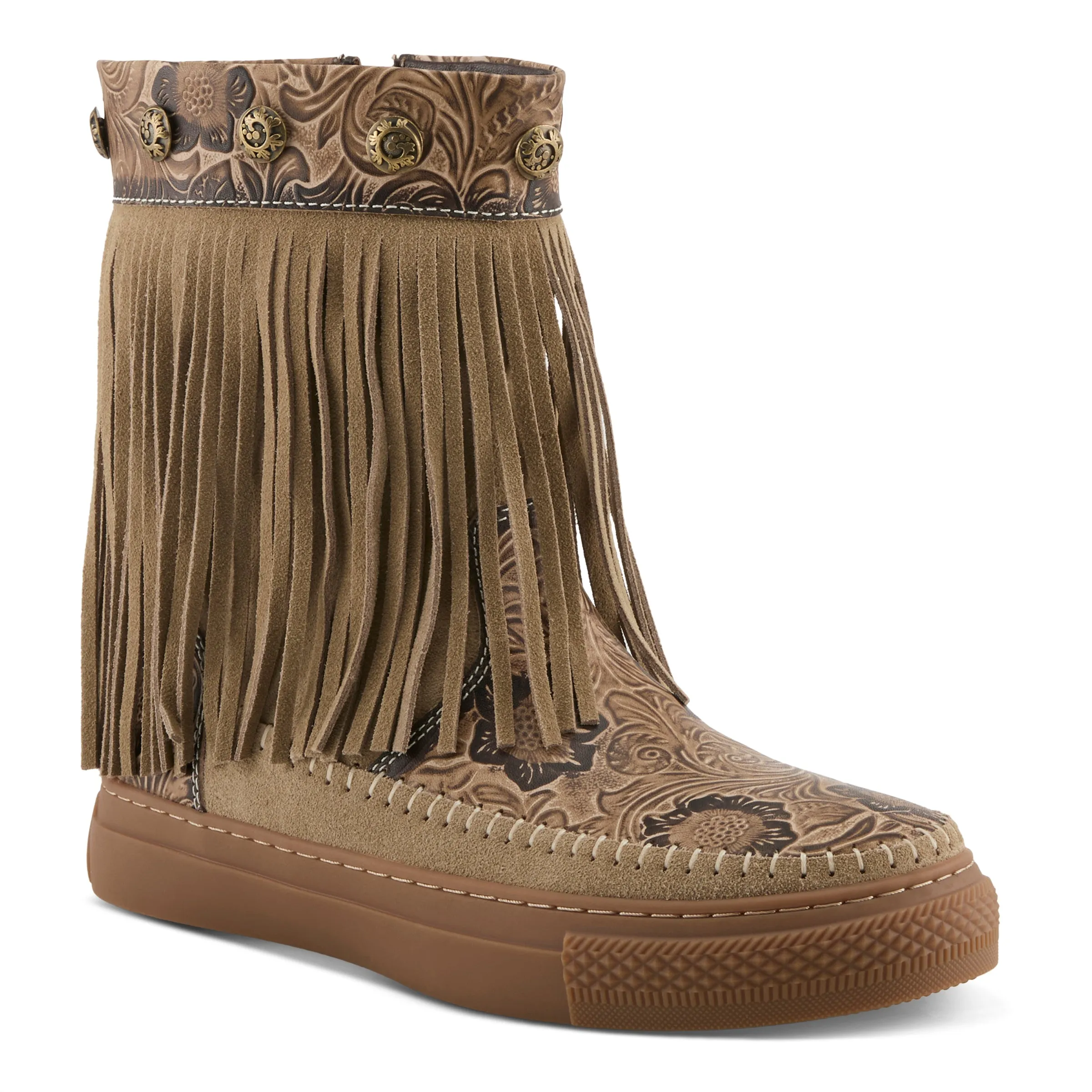 L'ARTISTE FRINGELY WESTERN MID CALF BOOTIE