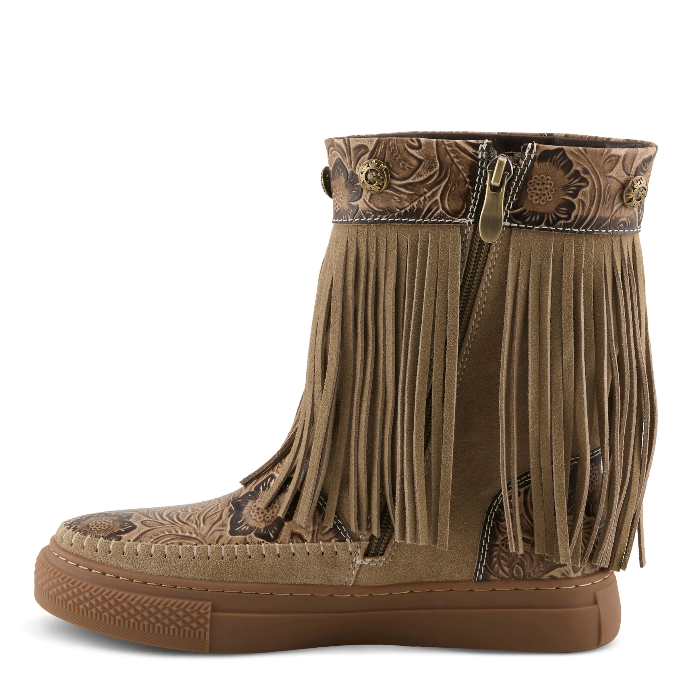 L'ARTISTE FRINGELY WESTERN MID CALF BOOTIE