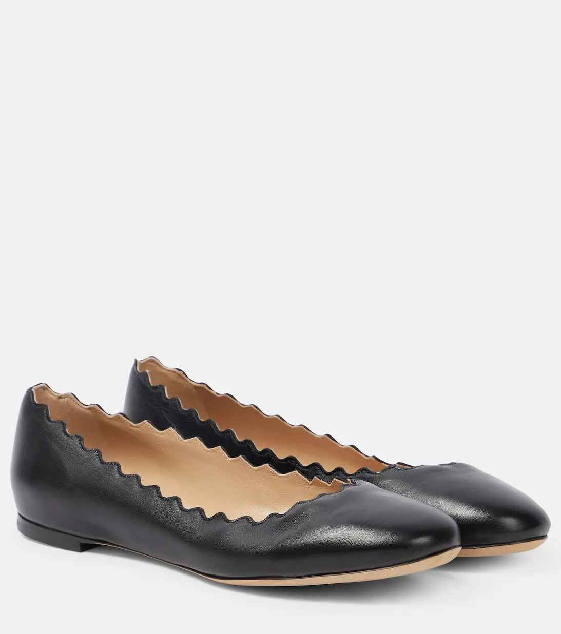 Lauren Chloé leather ballerinas, black