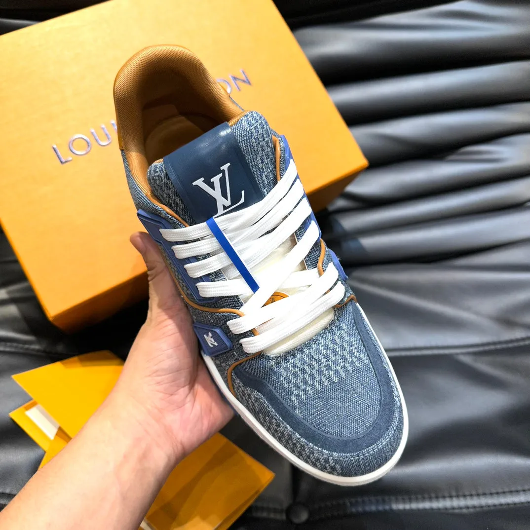 LUV Trainer Blue and Grey Denim Sneakers -071