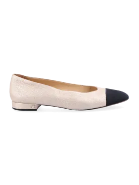 metallic two-tone ballet flats