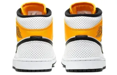 Nike Air Jordan 1 Mid, white/yellow/black