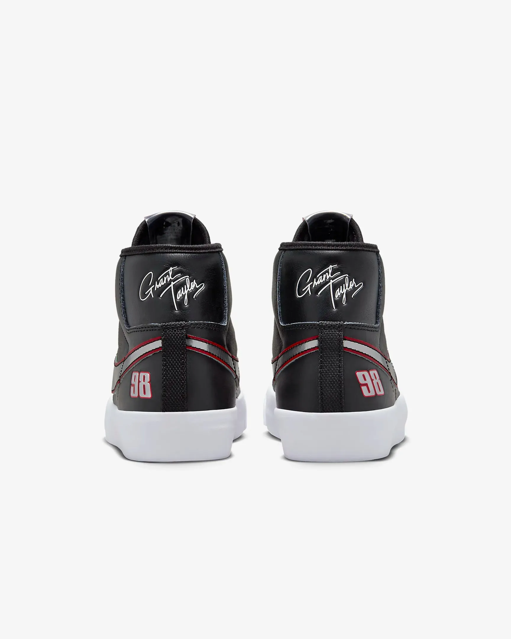 Nike SHOE ZOOM BLAZER MID PRO GT - BLACK/METALLIC SILVER/UNIVERSITY RED