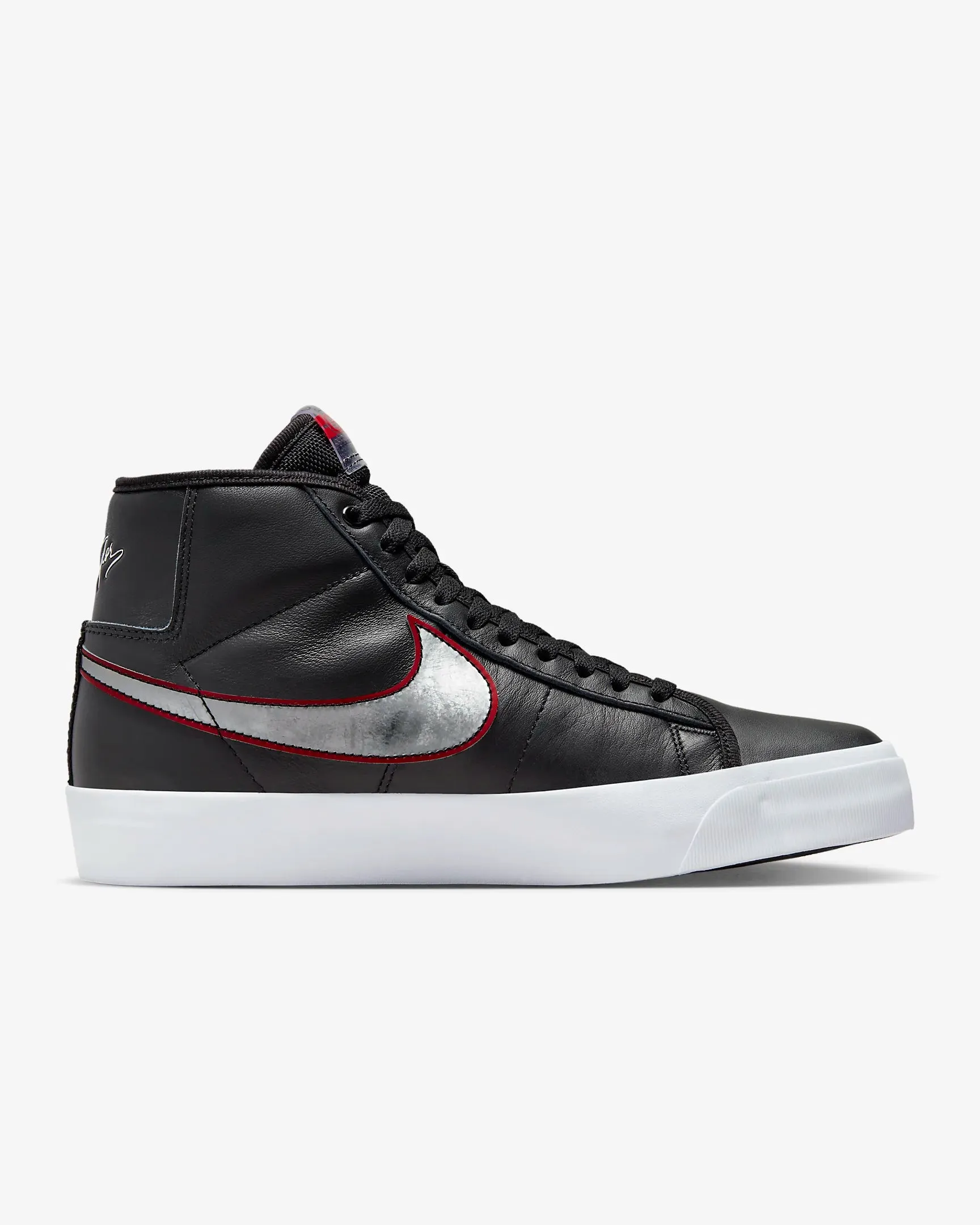 Nike SHOE ZOOM BLAZER MID PRO GT - BLACK/METALLIC SILVER/UNIVERSITY RED