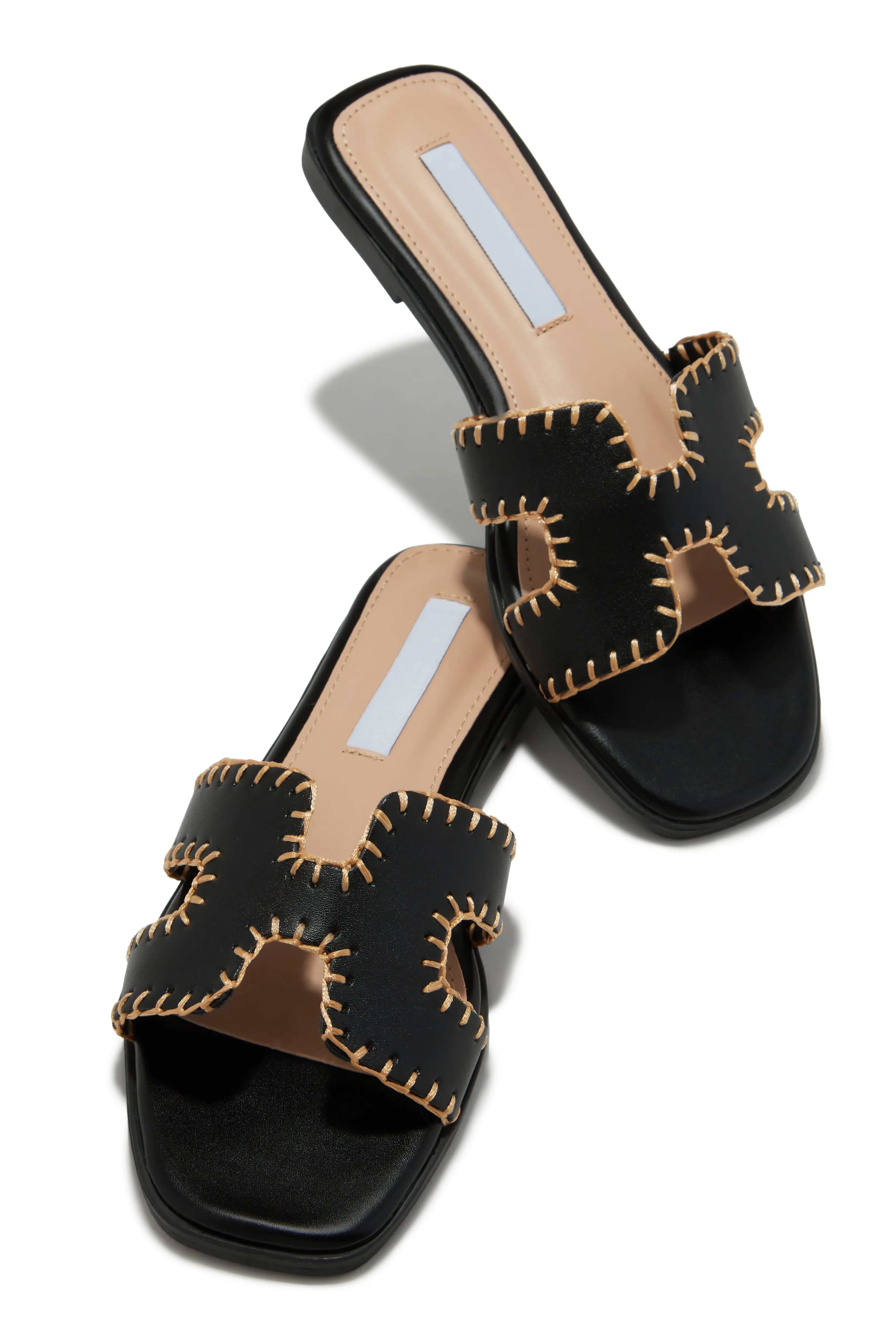 Noelle Slip On Sandals - Black