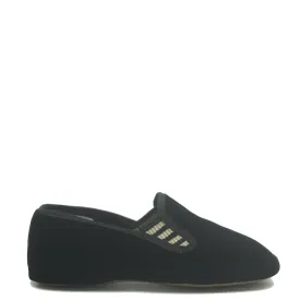 Pepe Black Velvet Slipper Loafer