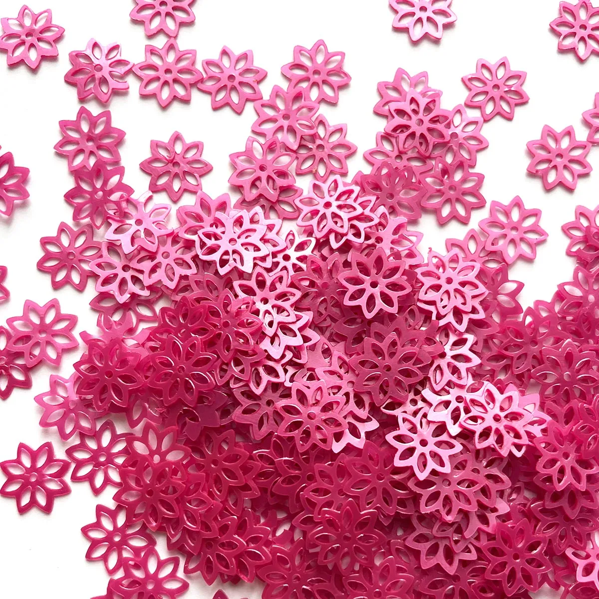 Sequins - Flower - 9mm - Flat - Pink (S246)