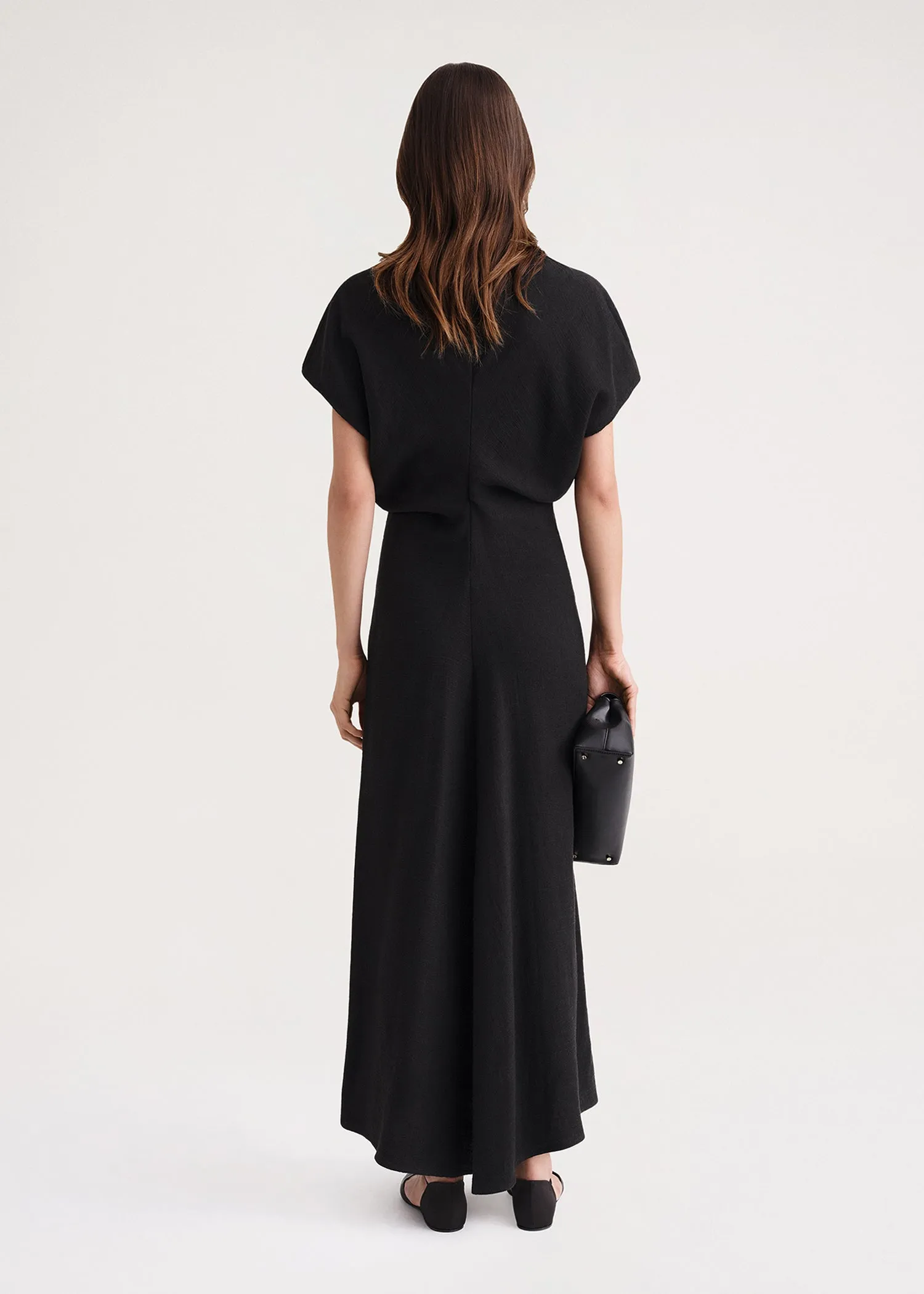 Slouch waist dress black