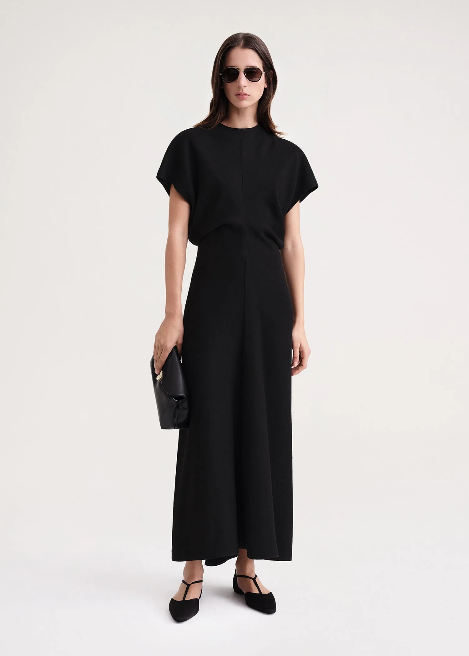 Slouch waist dress black