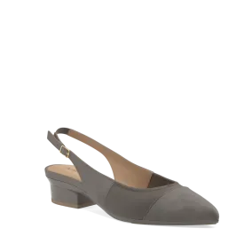 The Panel Slingback - Storm Suede - FINAL SALE